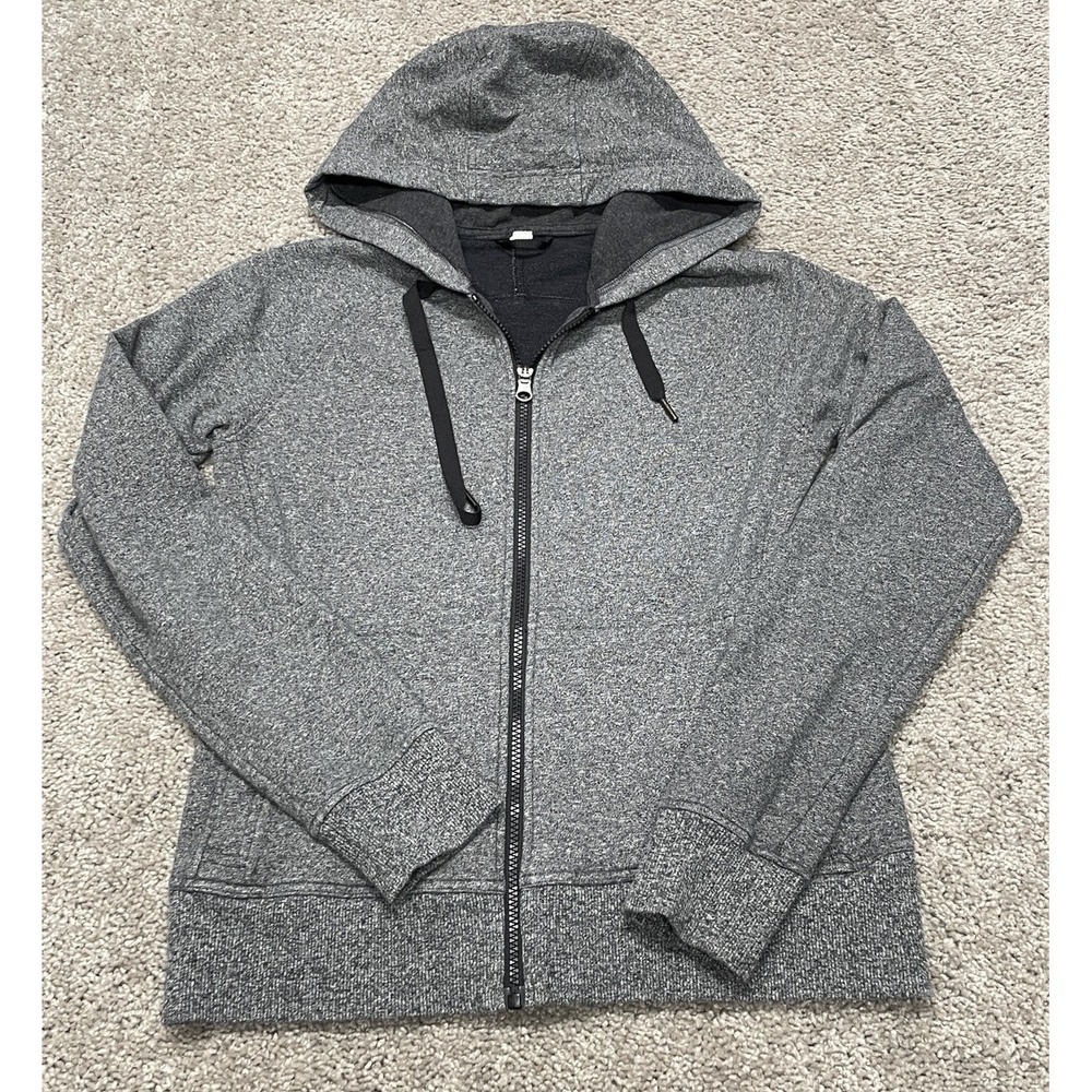 Lululemon Jacket Womens Full Zip Hoodie Dark Heathered Charcoal Gray‎ Size 6 EUC
